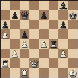 Partida de ajedrez Medina - Alekhine, posición después de 31.g3!