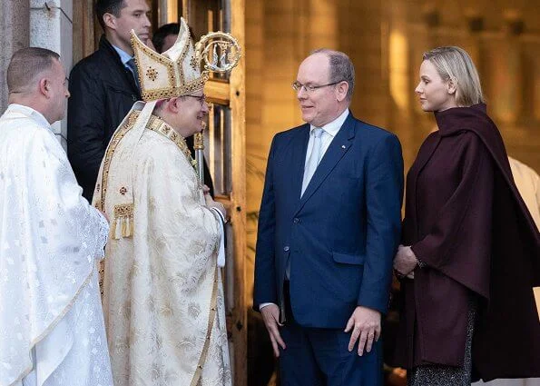 Archbishop Dominique-Marie David had been appointed Archbishop of Monaco by Pope Francis. Princess Charlene Akris cape