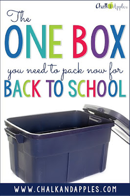 Back to School Emergency Box Packing this ONE box at the end of the school year will make back to school easier than ever!