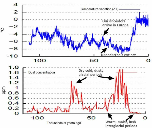 Ice age climate fluctuations