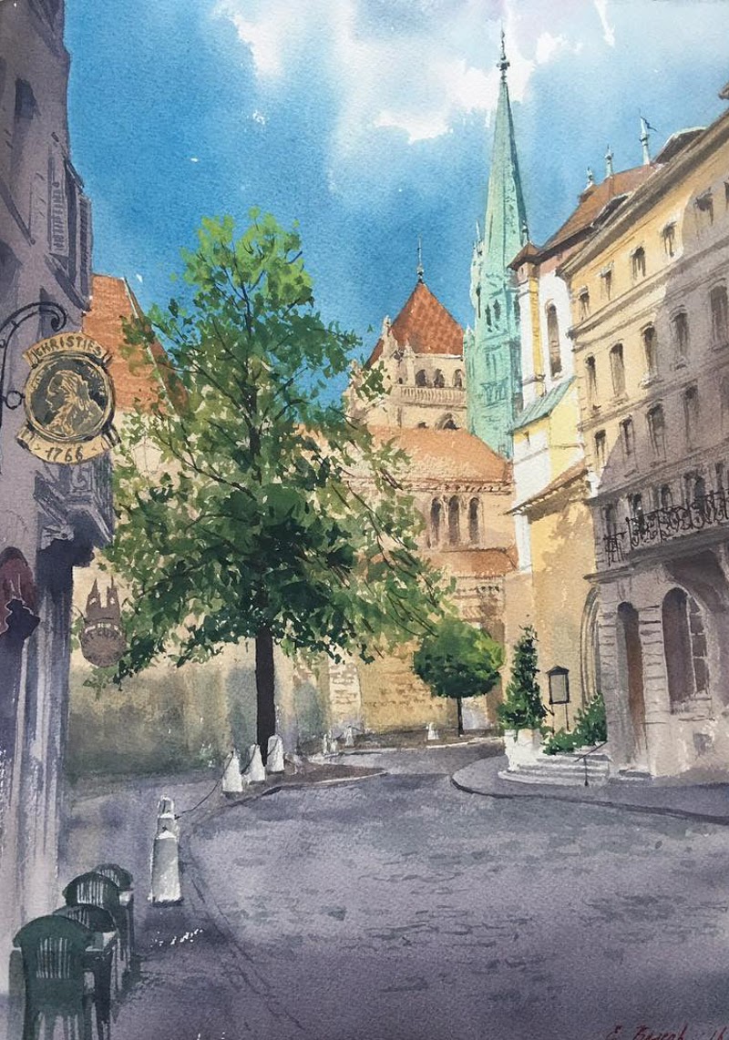 Watercolor Paintings by Elena Vlasova from Moscow, Russia.