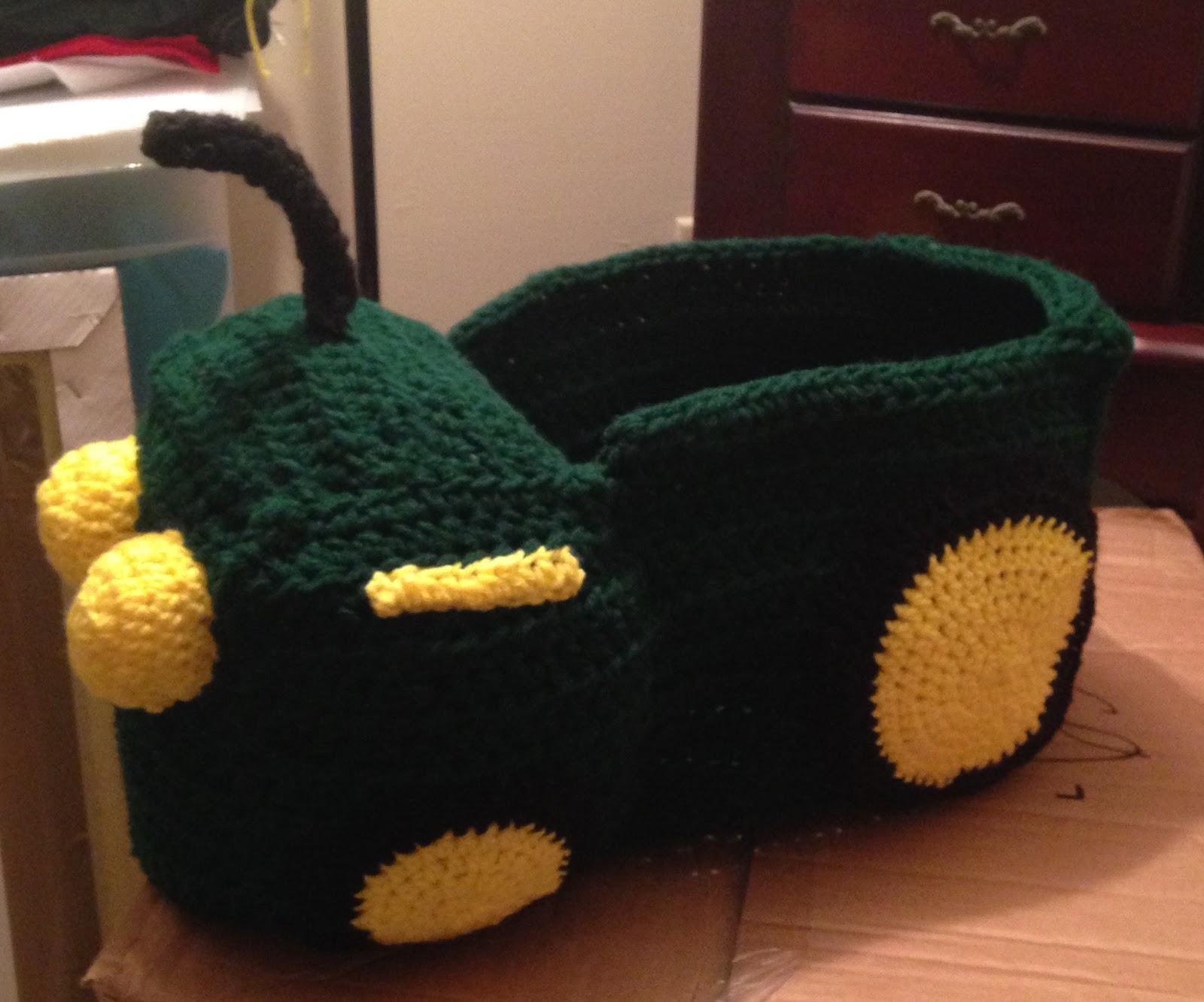 The Perfect Stitch... John Deere Tractor Storage Basket...