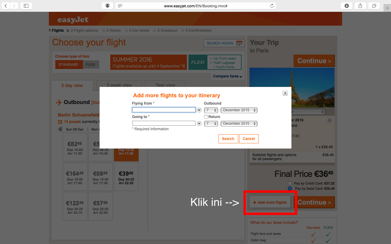 How to save 17 Euro on your easyJet reservation