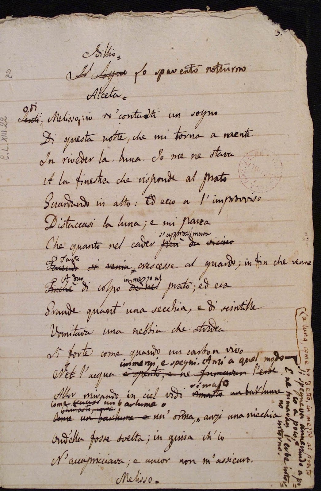 Analisi Della Poesia Odi Melisso Di Giacomo Leopardi Di Elena Negro