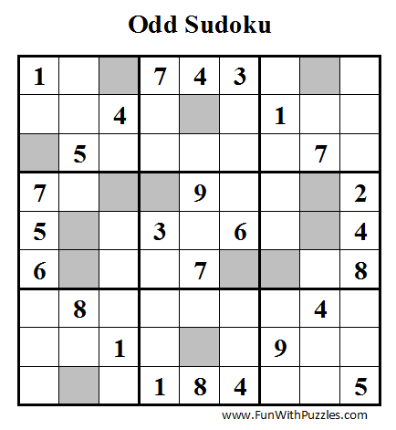 Odd Sudoku (Fun With Sudoku #8)