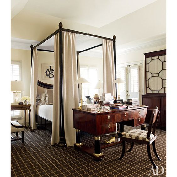 Eye For Design Decorate With A Desk At The Foot Of Your Bed