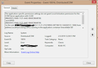 Picture of Windows Event Viewer
