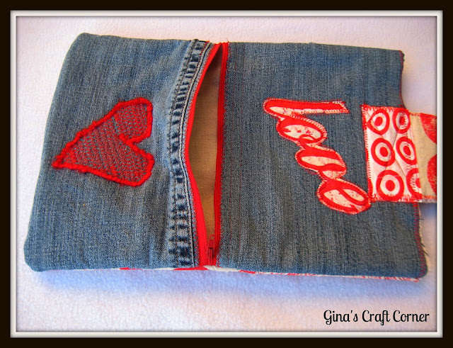 Macbook Sleeve from Upcycled Blue Jeans