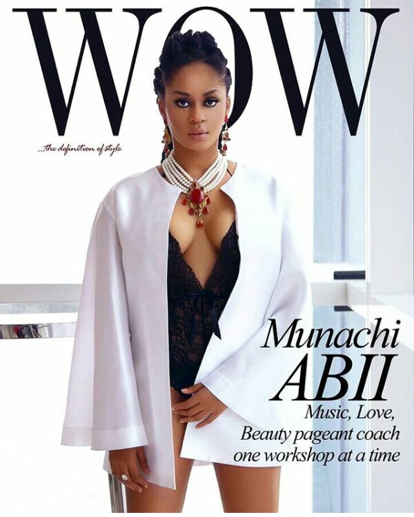 Munachi Abii smolders on the cover of Wow Magazine as she outs her cleavage on display 