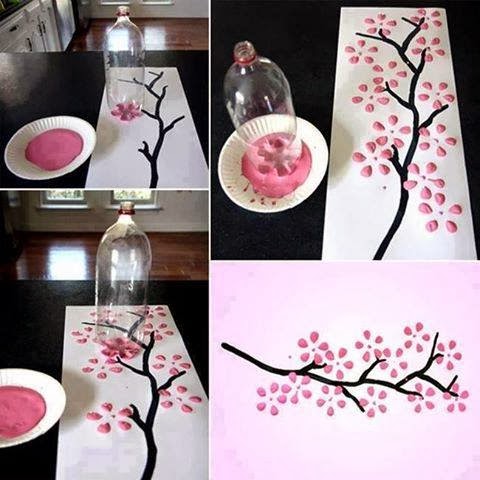 Cherry Blossom Art Pet Bottle