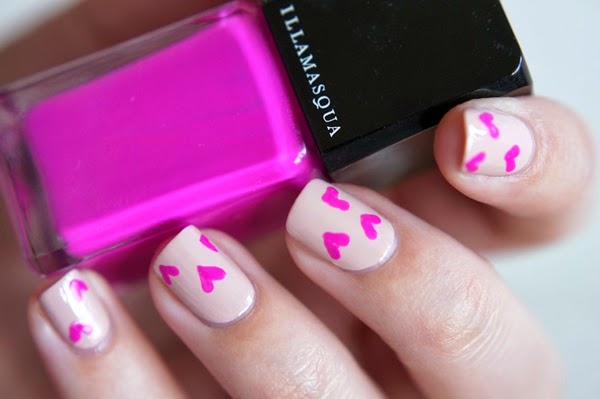 Valentine's Day Red / Pink Leopard nail art