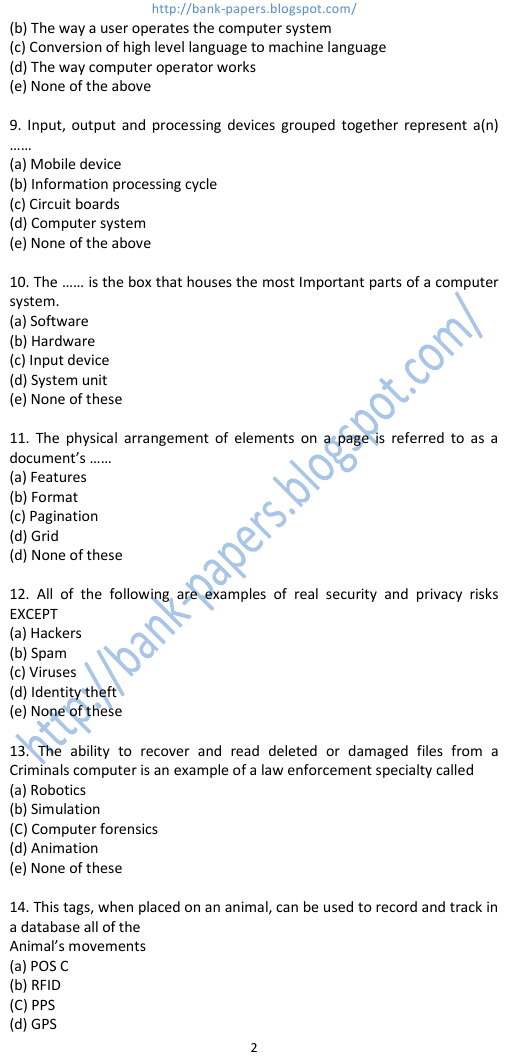 computer awareness questions for bank exams computer awareness questions for bank exams