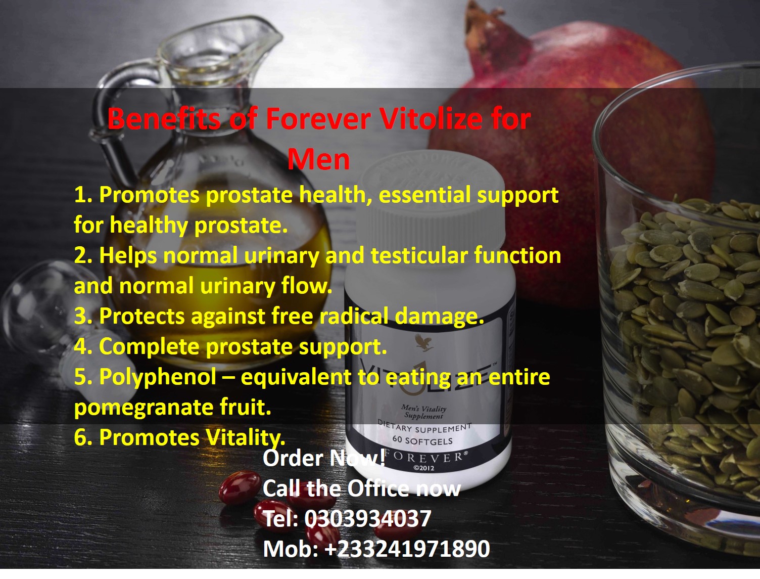 10 Key Benefits of Forever Vitolise For Men Men's Organic Vitality Supplement