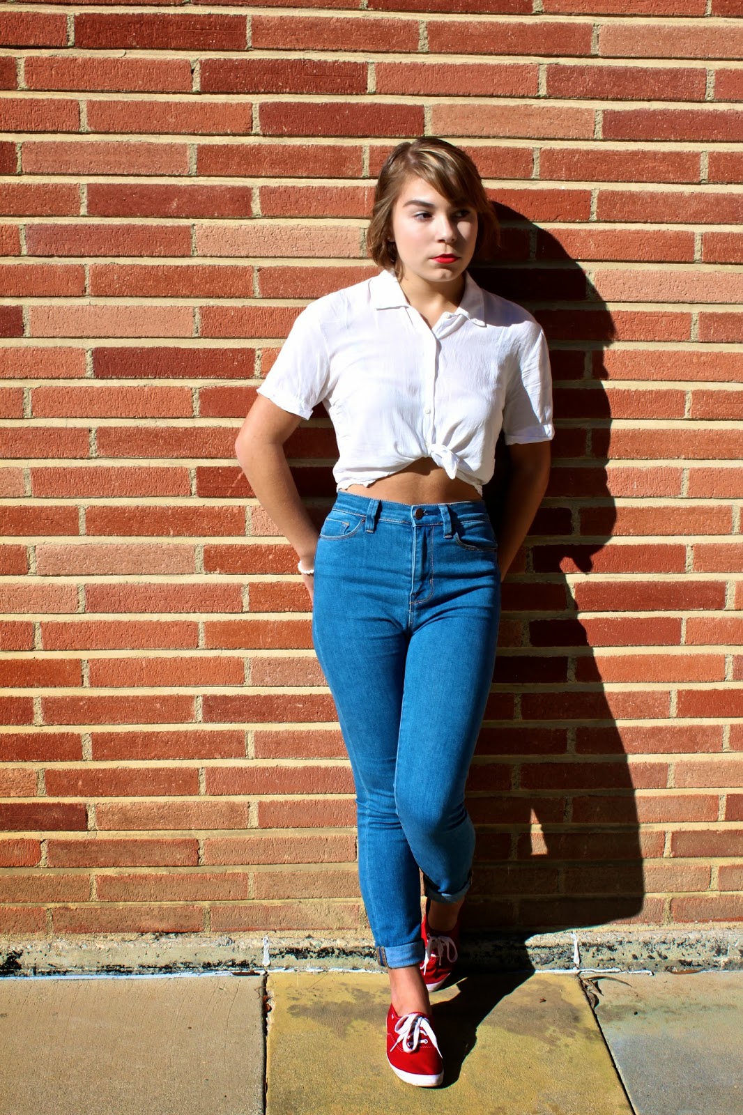 Old Blue Jeans ~ My Red Lip Classic Thing