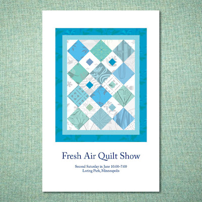 quilt show poster made in illustrator