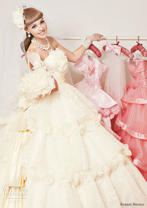 barbie style wedding dresses