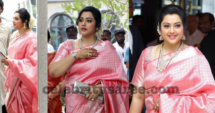 baby pink saree wedding