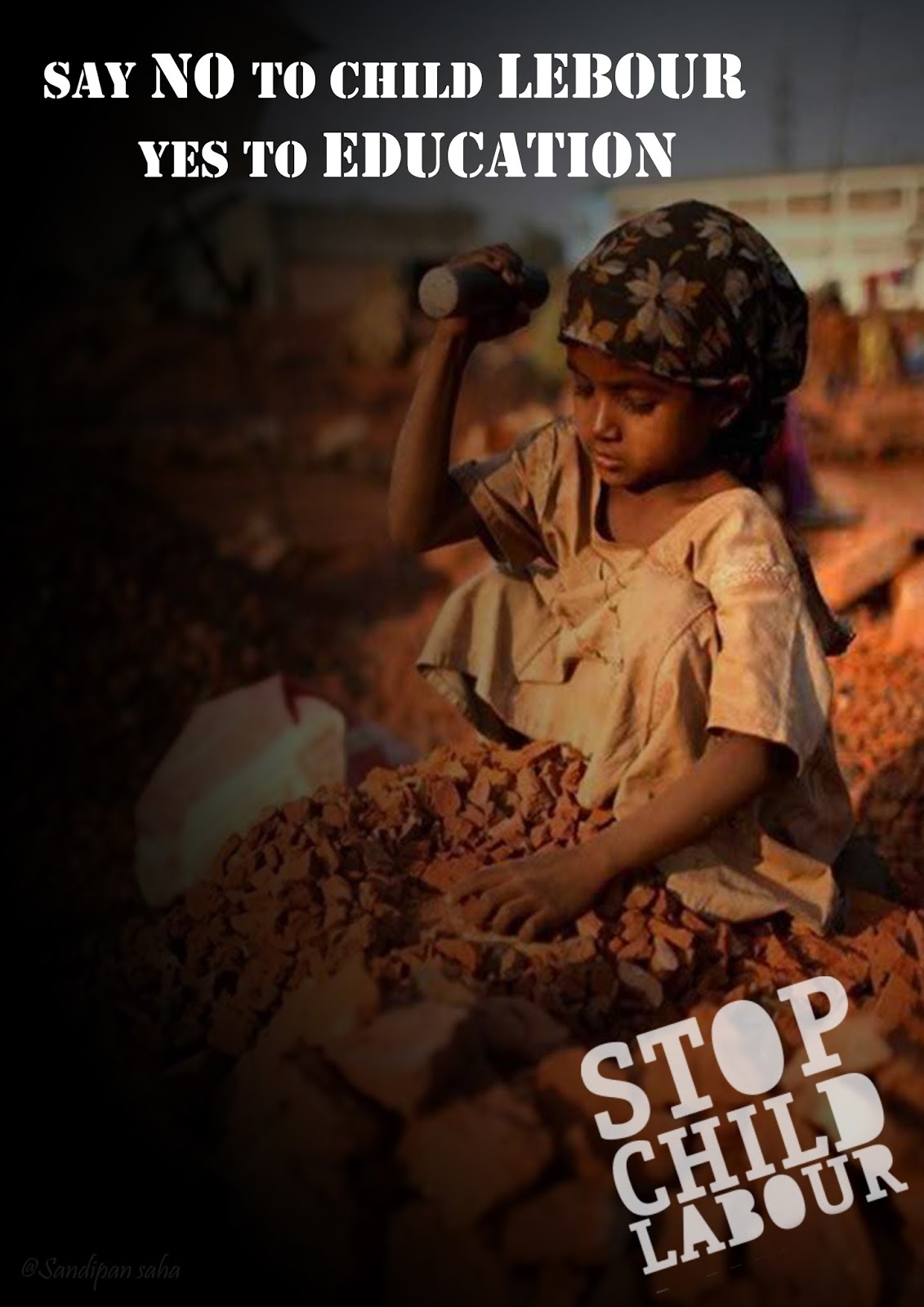 Sandipan Saha Graphics Works Posters About stop child labour