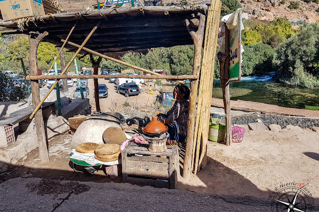 tenderete de comida, cascadas de I'Oum-er-Rbia