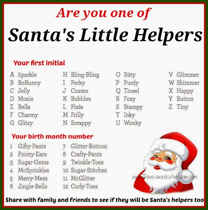 Daveswordsofwisdom.com: Santa's Little Helpers ~ What is ...