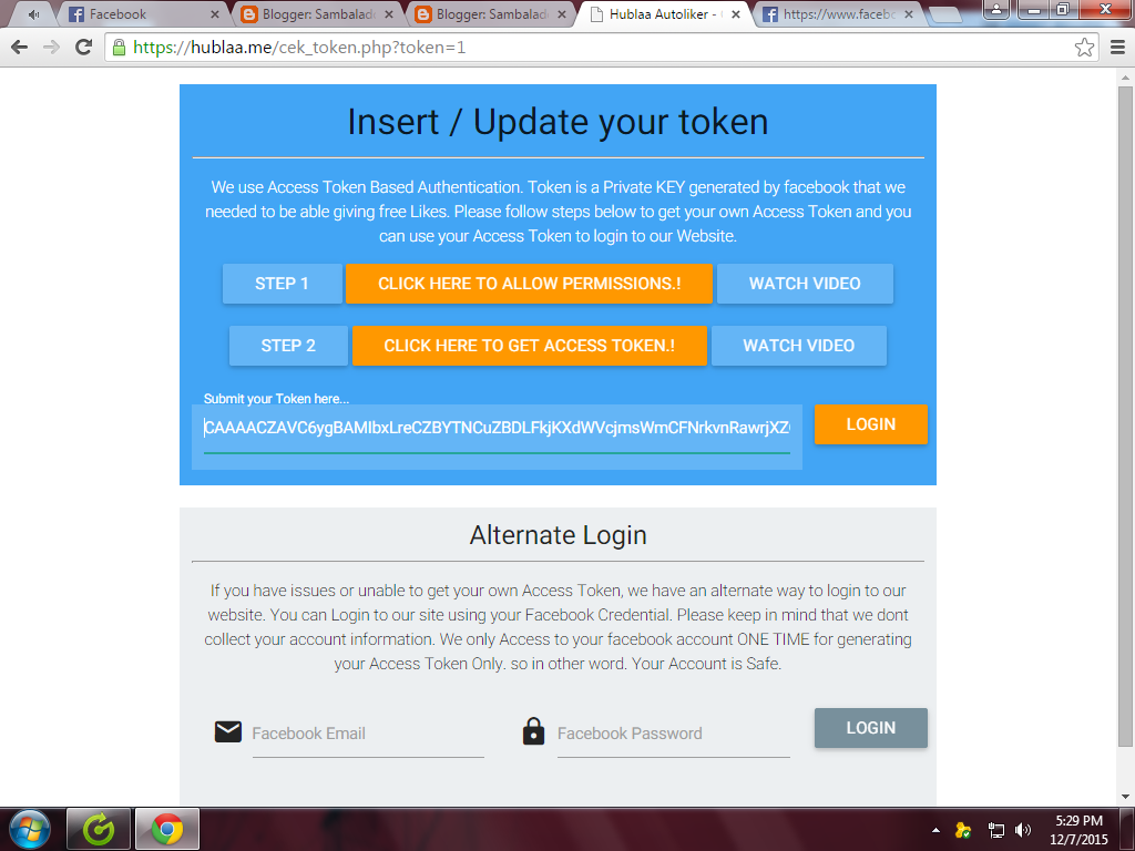 Google access token