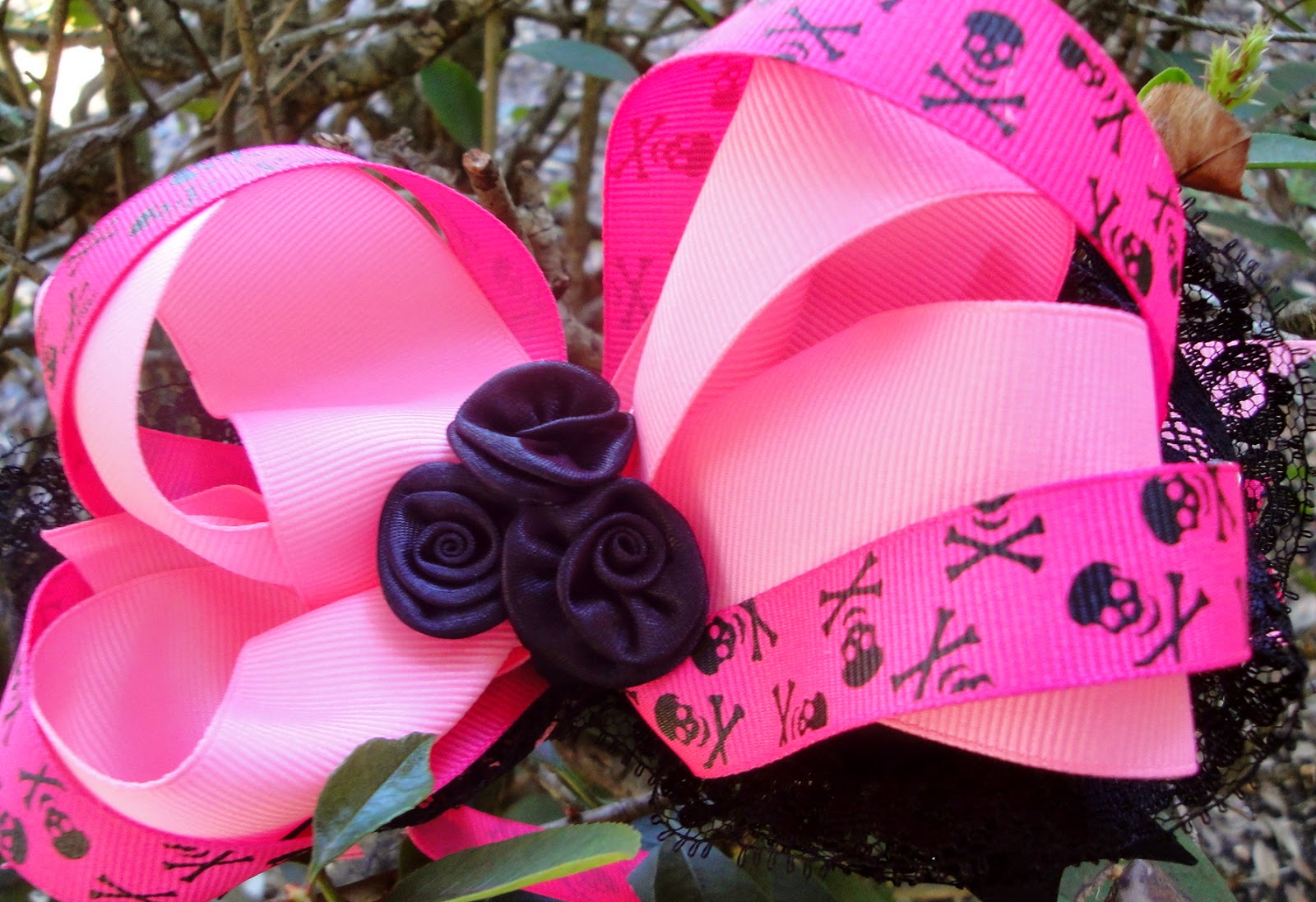 Hollywoodtutu dresses: Pink Skull bow