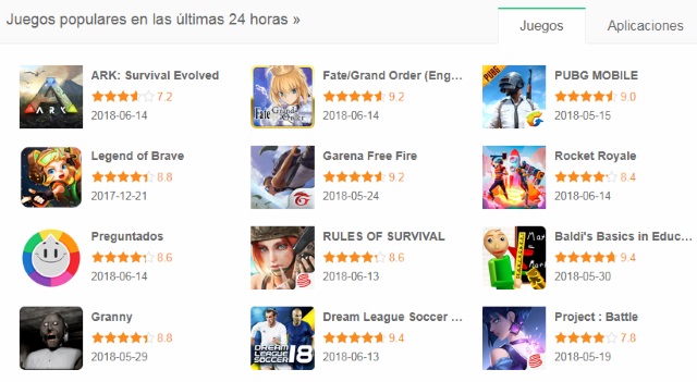 Top de los Juegos más populares del momento para Android APK gratis