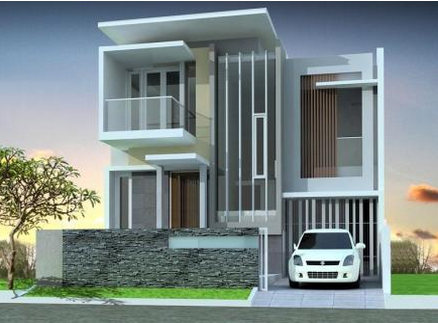 Contoh Desain Rumah Lantai 2 Minimalis Modern