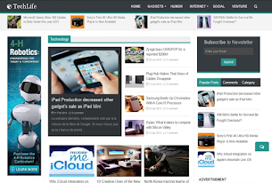 Download Free TechLife Responsive Blogger Template