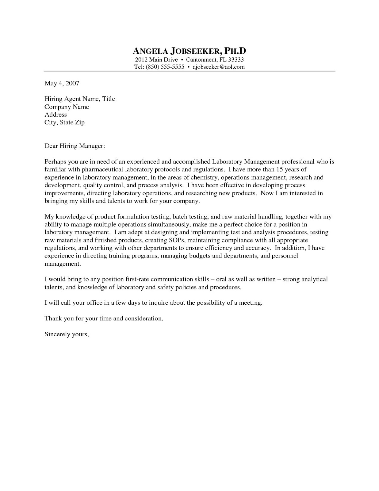 Cover letter for graduate school education