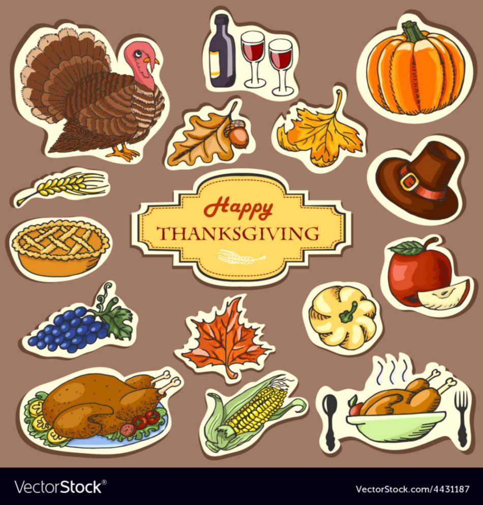 Thanksgiving Food Drawing Wallpapers Quality