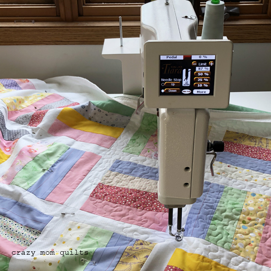 crazy mom quilts quilting with a tiara