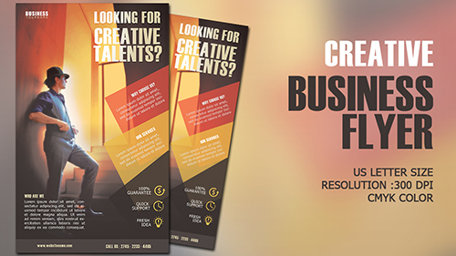 Design Creative Business Flyer CMYK Photoshop Tutorial