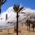 Misteriosa nube gris cubre una parte de la playa de Alicante