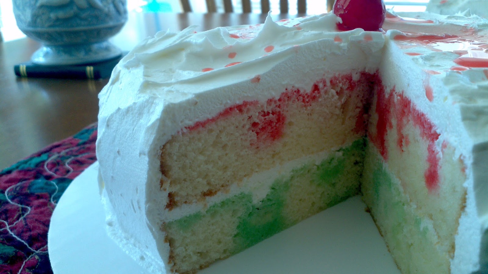 Frosting, Cakes, and Creativity Cool Whip Jello Poke Cake