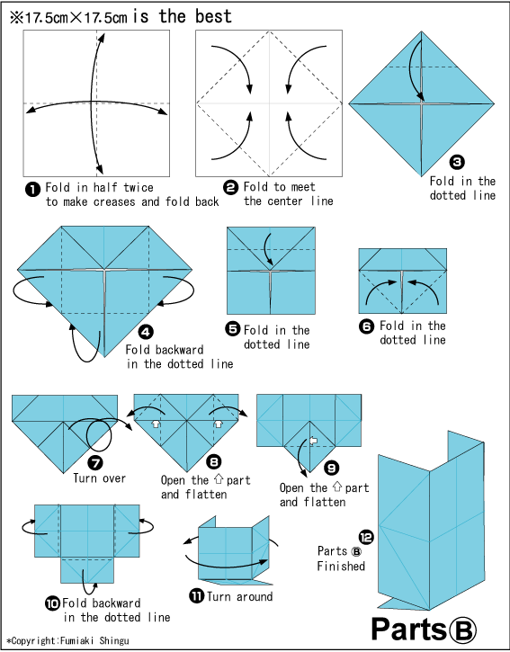 Japanese School Bag - Easy Origami instructions For Kids