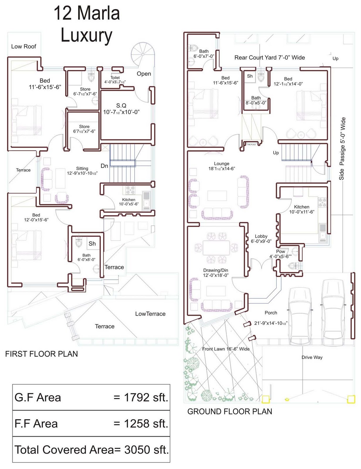 32+ 12 Marla House Plan With Basement