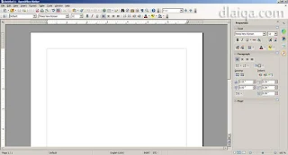 tampilan halaman antar muka Open Office Writer 4.1.3