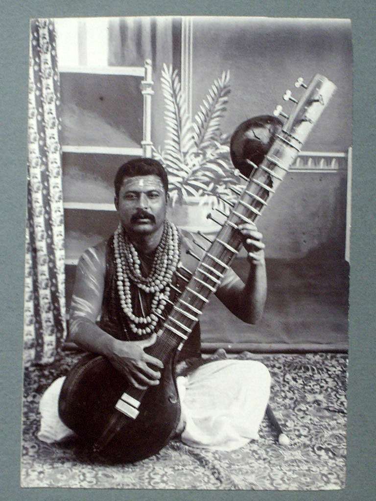 An Indian Artist Playing a Sitar 1890's Old Indian Photos