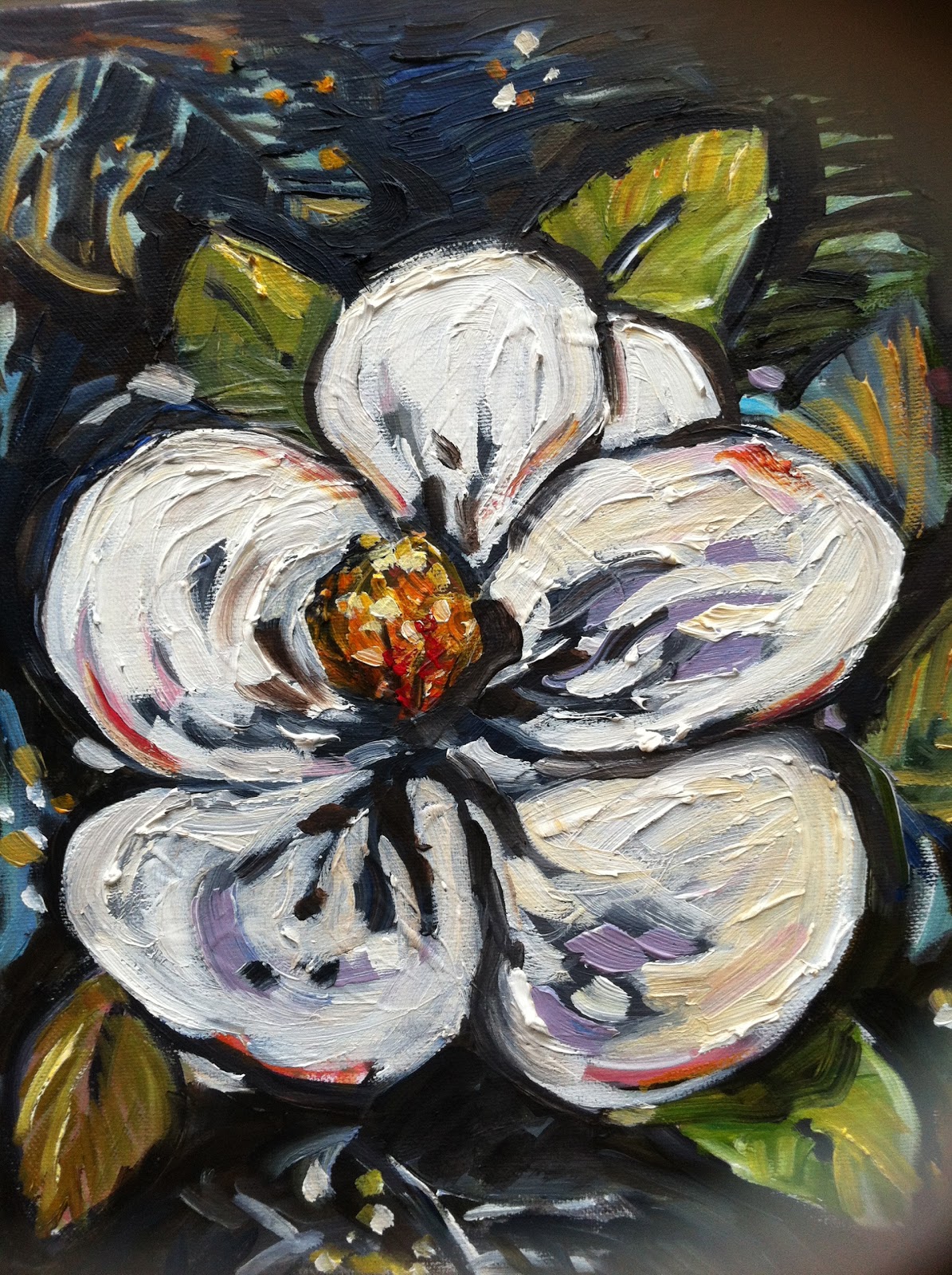 Devine Paintings Magnolia Oil Painting