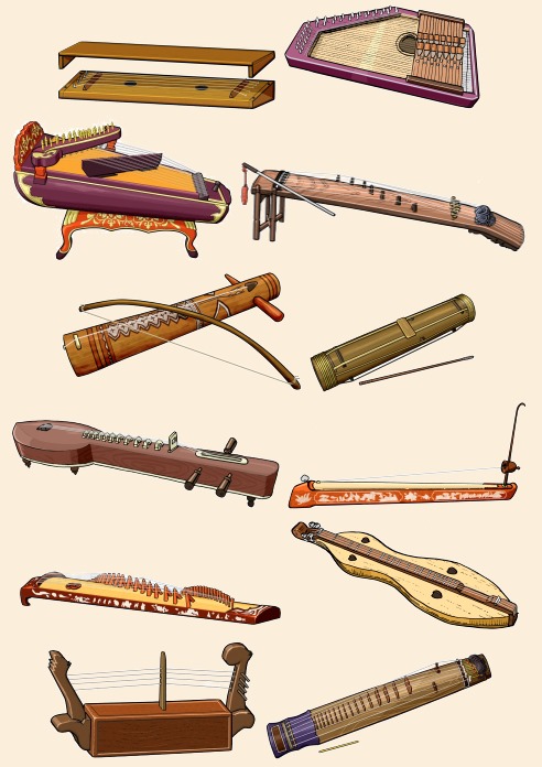 Instruments of the zither family
