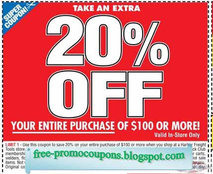 Harbor freight tools coupon code 2018