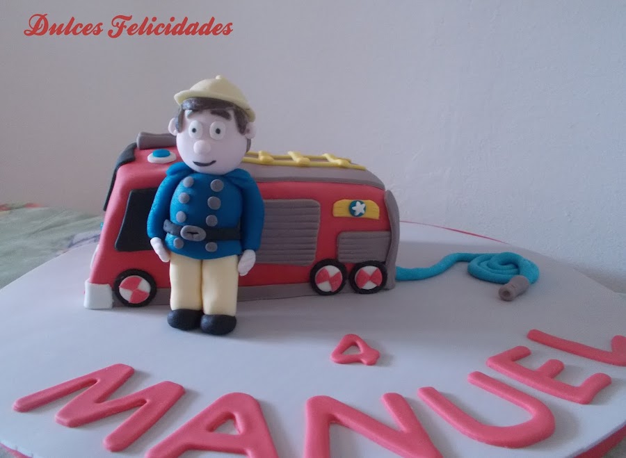 Tarta Sam el Bombero fondant