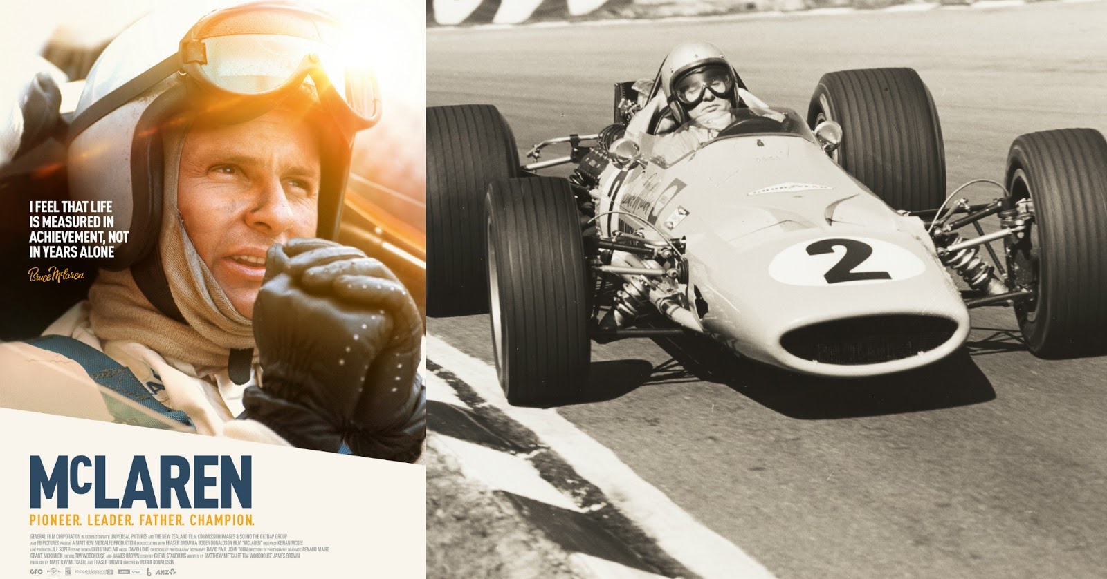 Jack Leslie F1 McLaren film A celebration of Bruce McLarens life and career