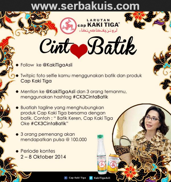 Kontes Selfie Cinta Batik Berhadiah Pulsa Total 300K