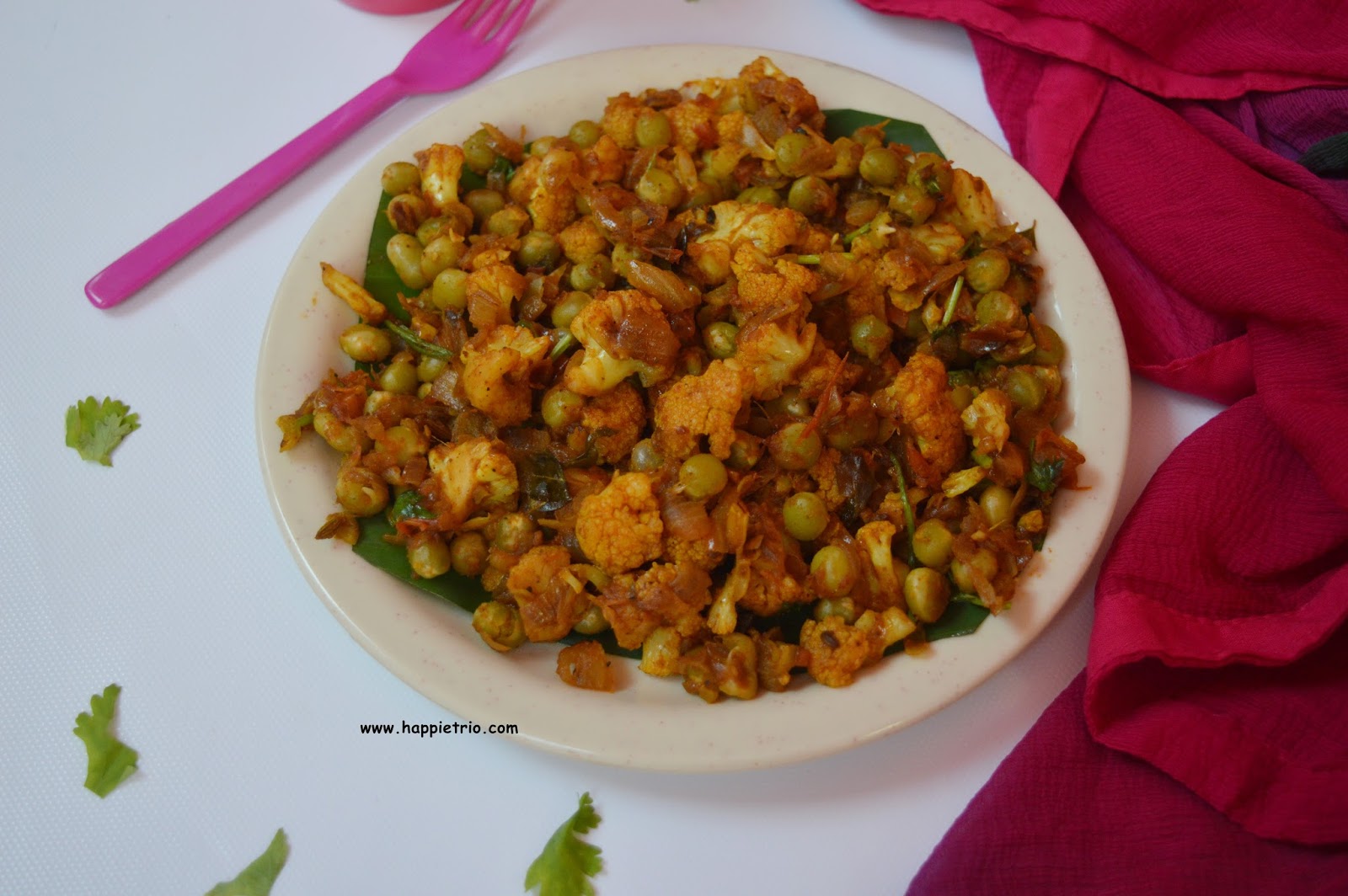 Chettinad Cauliflower Green Peas Roast Recipe Cauliflower Patani