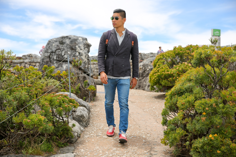 Table Mountain, Everlane Backpack, Levitate Style, Travel, Menswear, Cape Town, What to Wear