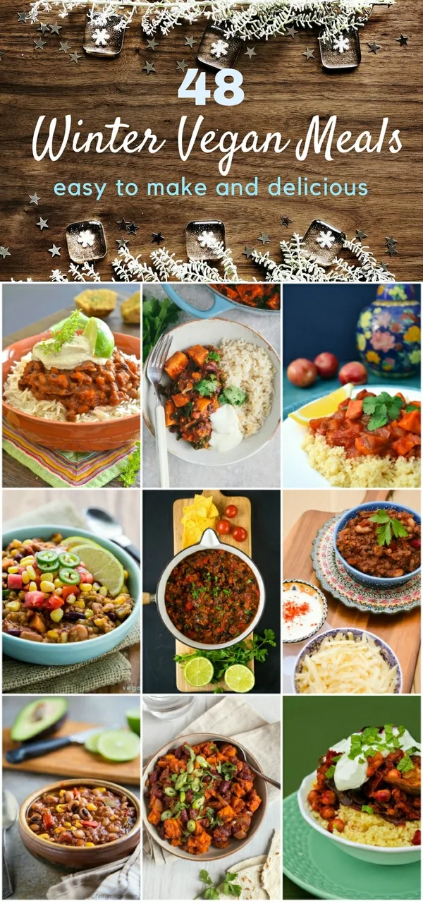 48 easy winter vegan meals including chilli and tagine recipes