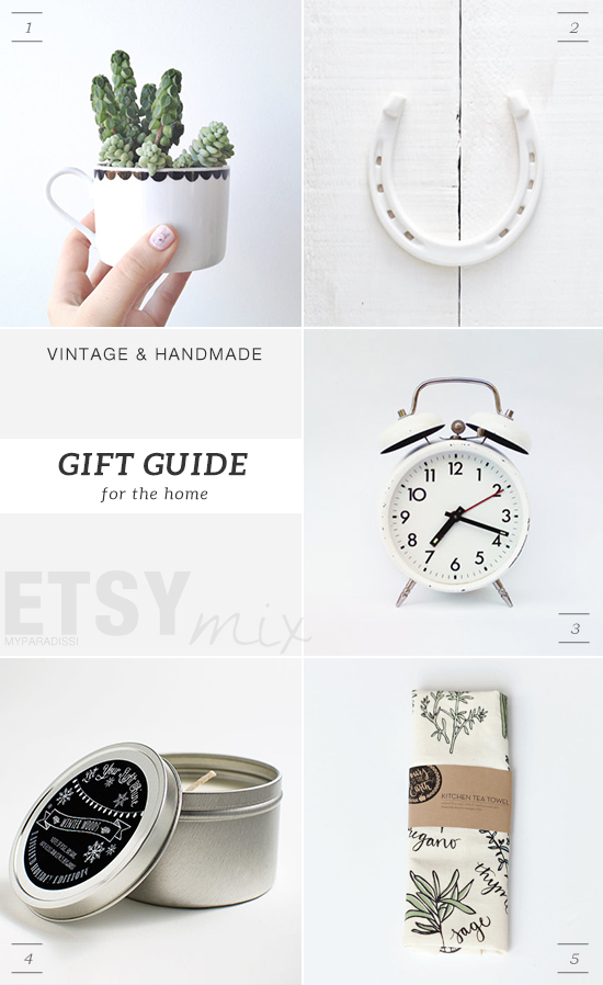 Vintage and handmade holidays gift guide from Etsy for the home by My Paradissi
