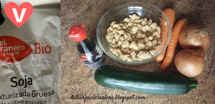 Receta sana vegana con proteina vegetal y verduras muy sabrosa,saludable,fácil y rápida